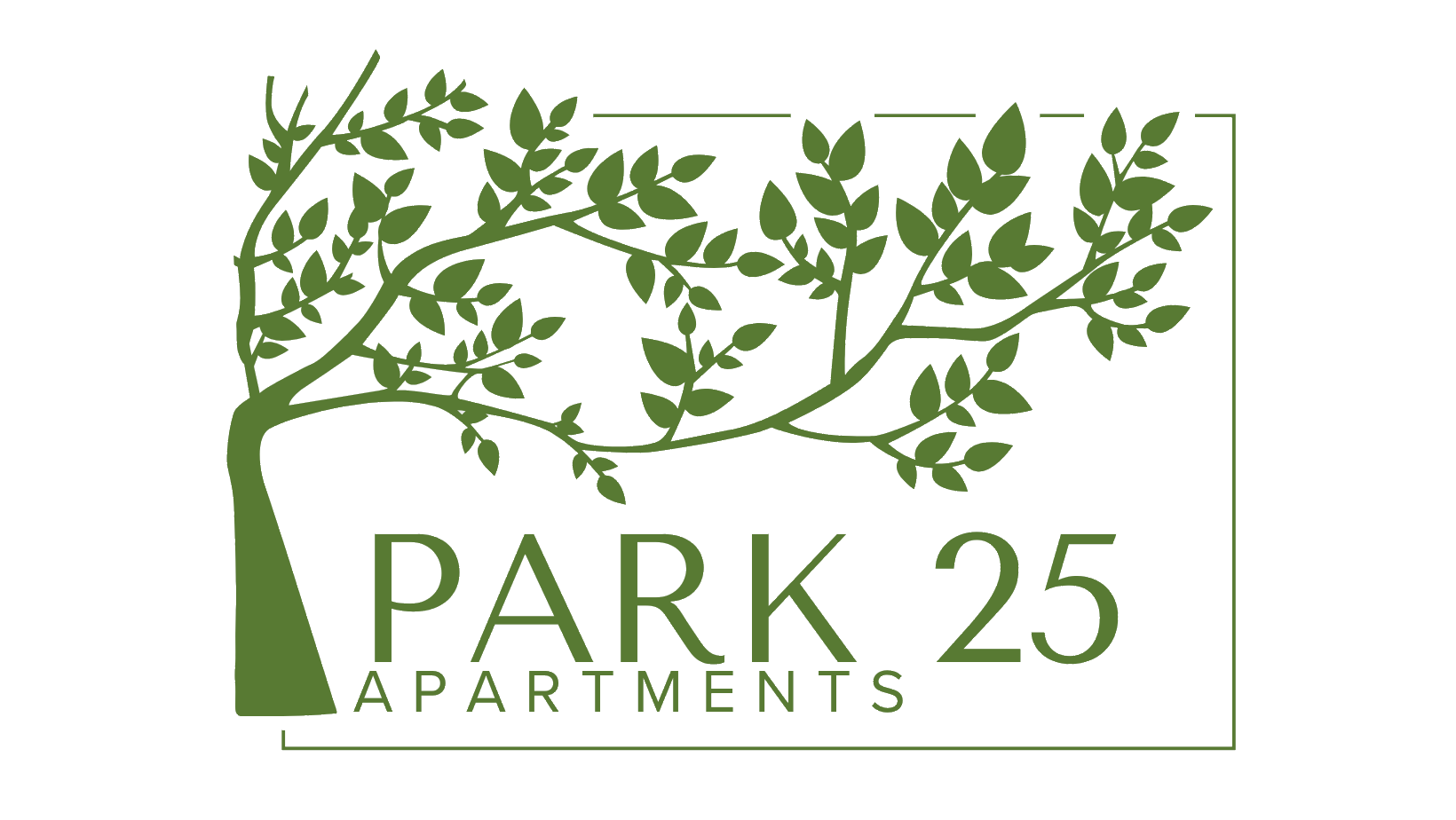The Park 25 Apartment Logo features the brand name in clean, bold lettering, conveying professionalism and sophistication.